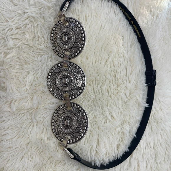 Chico\'s Black and Silver Medallion Belt main image 4